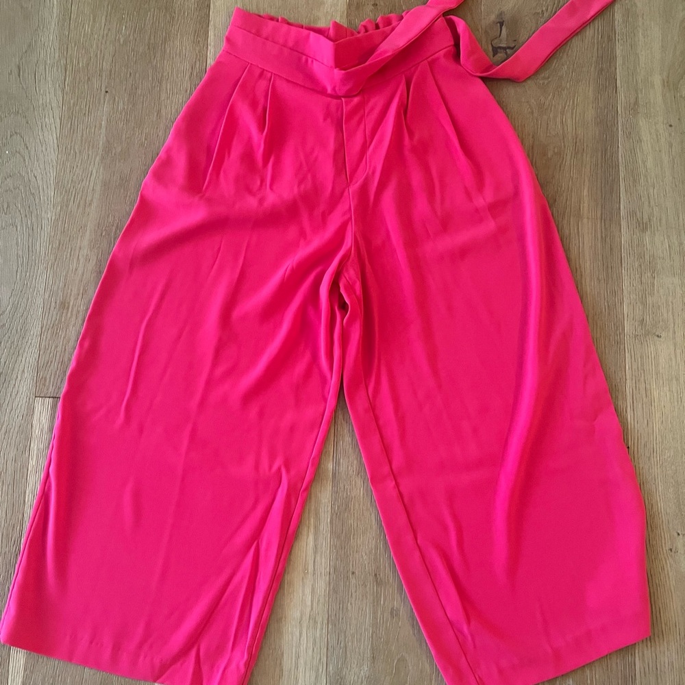 Wide leg culotte pants